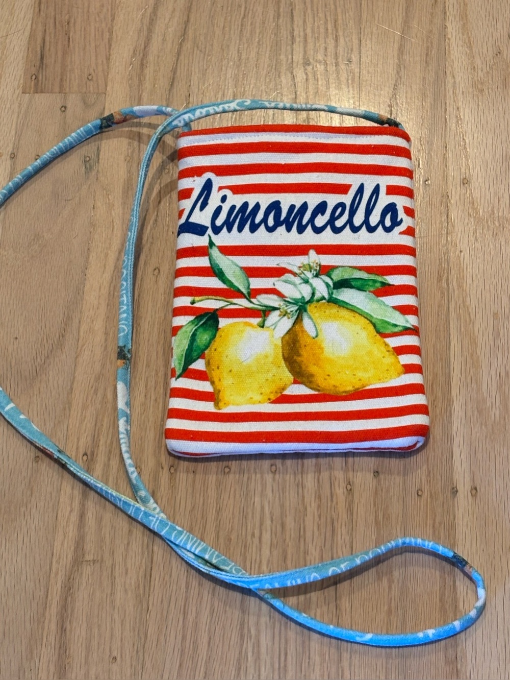 NWT Antica Santoria Limoncello Crossbody Bag - Red & White Stripe